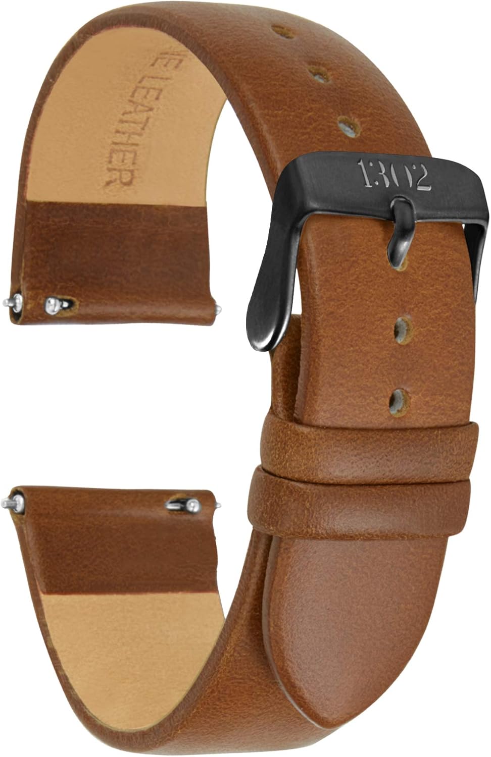 20mm Watch Bands, 22mm Watch Band, Men's Leather Watch Band with Quick