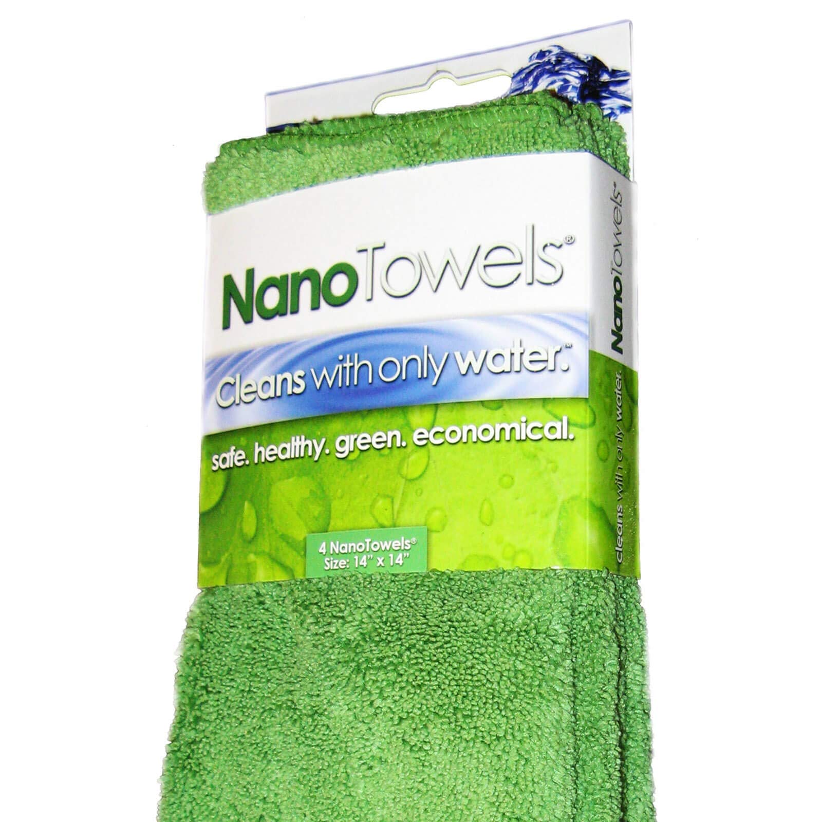 Life Miracle Amazing Eco Fabric That Cleans Virtually Any Surface With Only Water No More Paper Towels 14 x 14 in Green