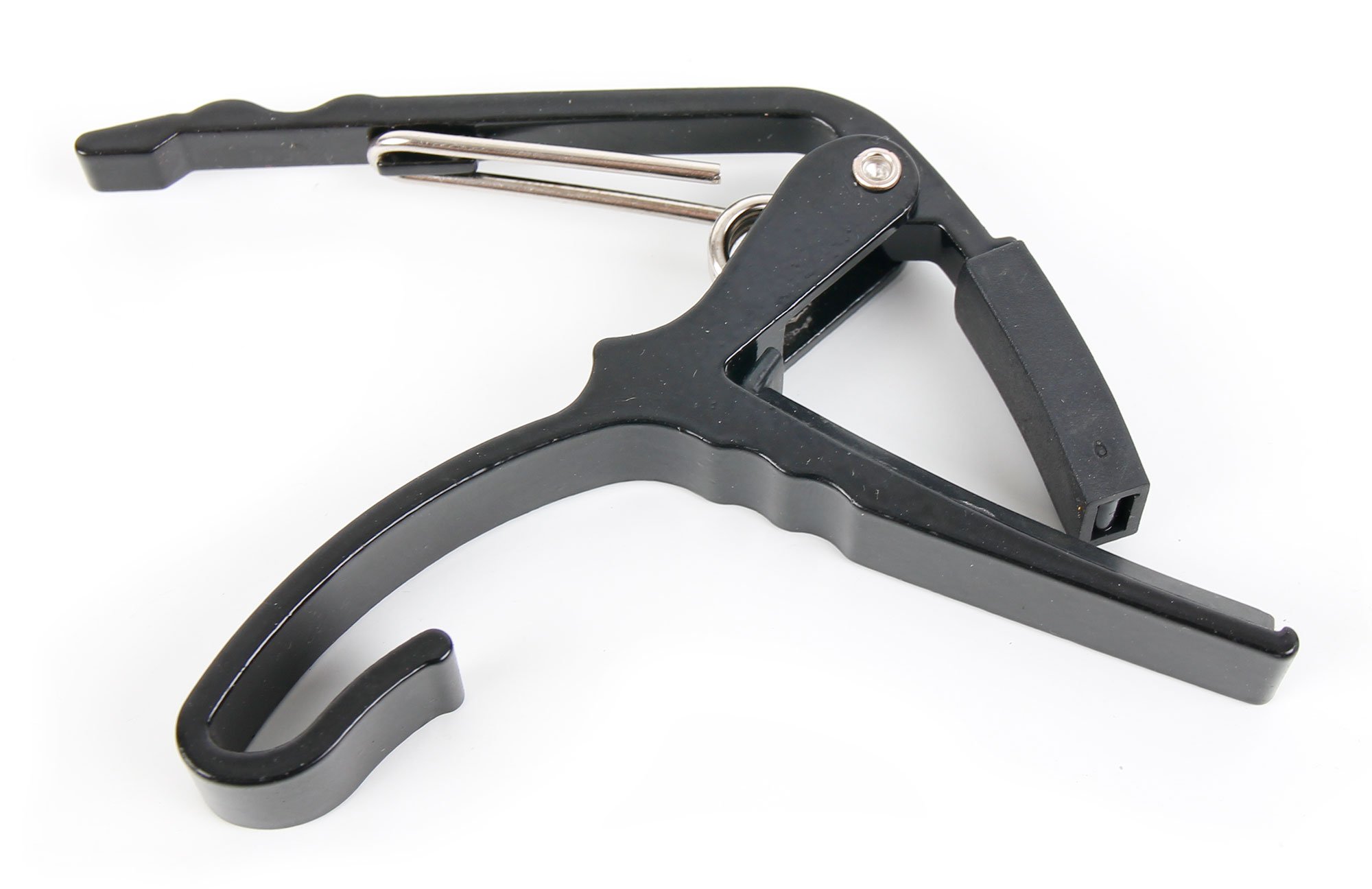 Bray Black Universal Trigger Clamp Guitar Capo With Rubber Padding - Perfect For Any Acoustic, Electric And Bass Guitar - Quick Release