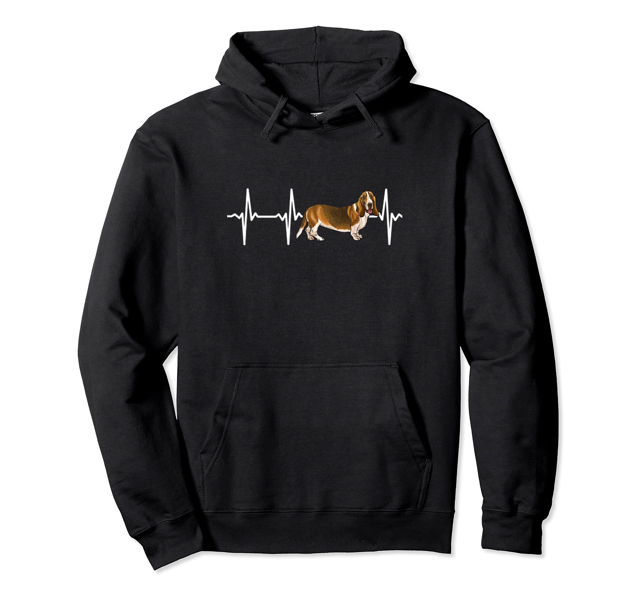 Basset Hound Heartbeat Love My Dog Pullover Hoodie