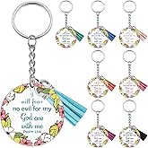 8Pcs Christmas Christian Keychains Bulk Inspirational Bible Verse Keychain Bulk Encouragement Religious Bible Verse Acrylic Key Chains Faith Keychains Christmas Baptism Christian Birthday Accessories