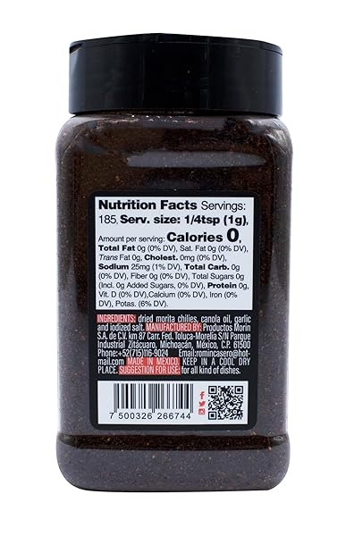 ROMÍN CASERO GOURMET SMOKED MORITA CHILI | SMOKY SWEET FLAVOR | 100% NATURAL VEGAN 6.52 OZ