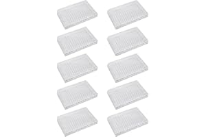 Tissue Culture Treated, 10pcs Clear Tissue Culture Plate 96 Well Airtight for Scientific Research for Biological Room (Flat B