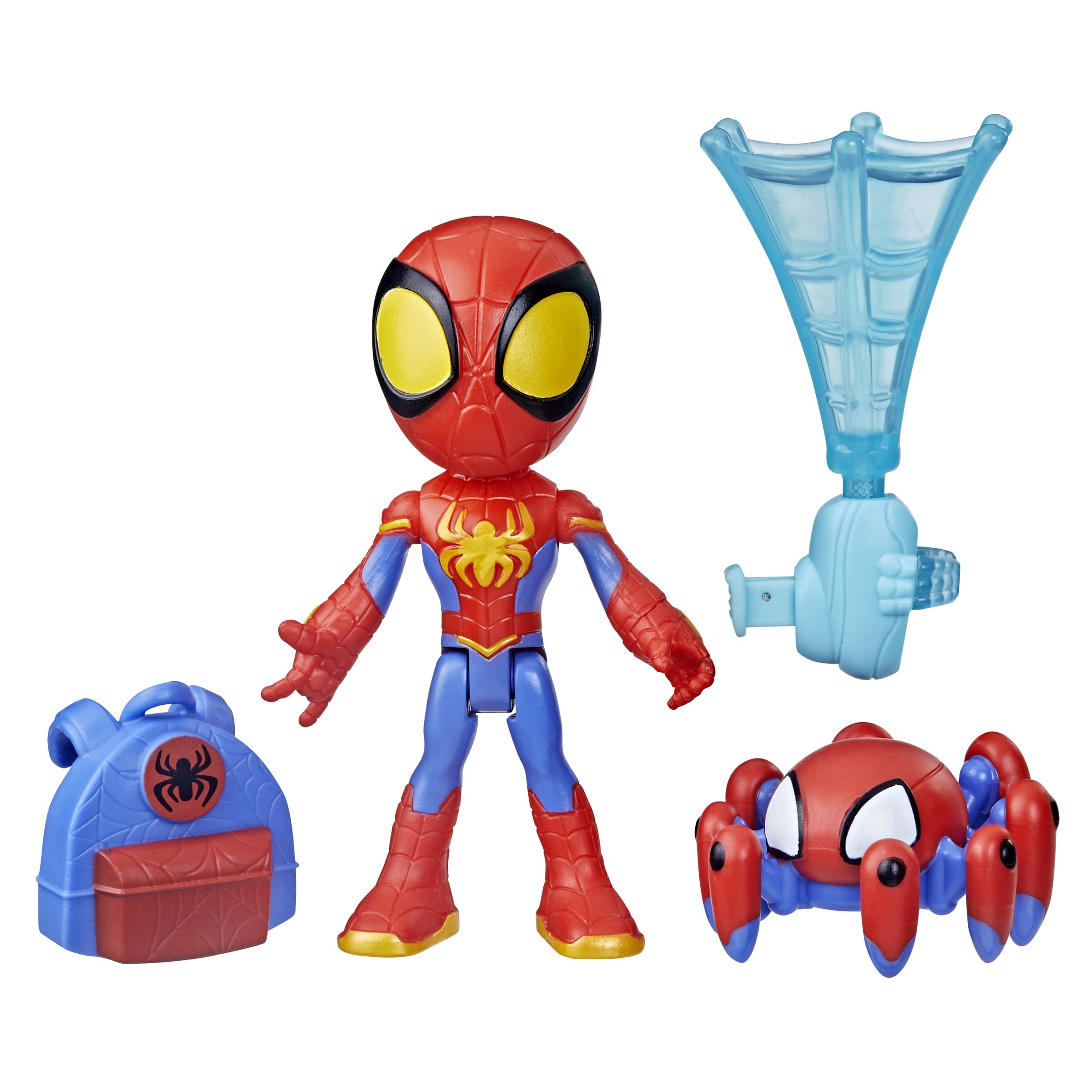SPIDEY AND HIS AMAZING FRIENDS Marvel Web-Spinners, Spidey Action Figure with Accessories, Web-Spinning Accessory