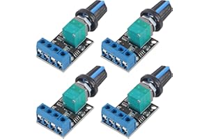 Coliao 4pcs DC Motor Speed Controller PWM 5V-16V 12V 10A Voltage Regulator DC Motor Governor Stepless Speed Regulator LED Dimmer Power Controller