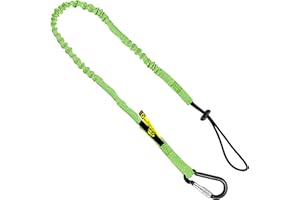 BEARTOOLS 3 Foot Safety Tool Lanyard, Tough Scaffold Hard Hat Lanyard with Carabiner, Adjustable Loop End, Ultra-Durable, Premium Quality Materials Ideal for Scaffold, Tools, Construction 1PK Green (0921GS)