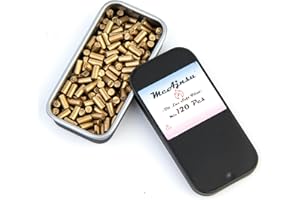 McAjnsu 120Pcs Premium Lighter Flints | Universal Refills for Zippo, Clipper & Most Lighters | High-Ignition, Long-Lasting Flint Replacement Kit, Gold