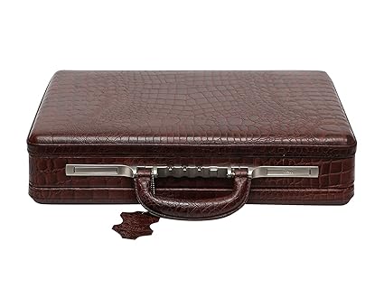 Hyatt Genuine Leather Expandable Briefcase Office Bag.