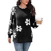 Women's Oversized Fuzzy Sweaters Long Sleeve Crew Neck Knit Soft Pullover Chunky Casual Fall Loose Jumper Top