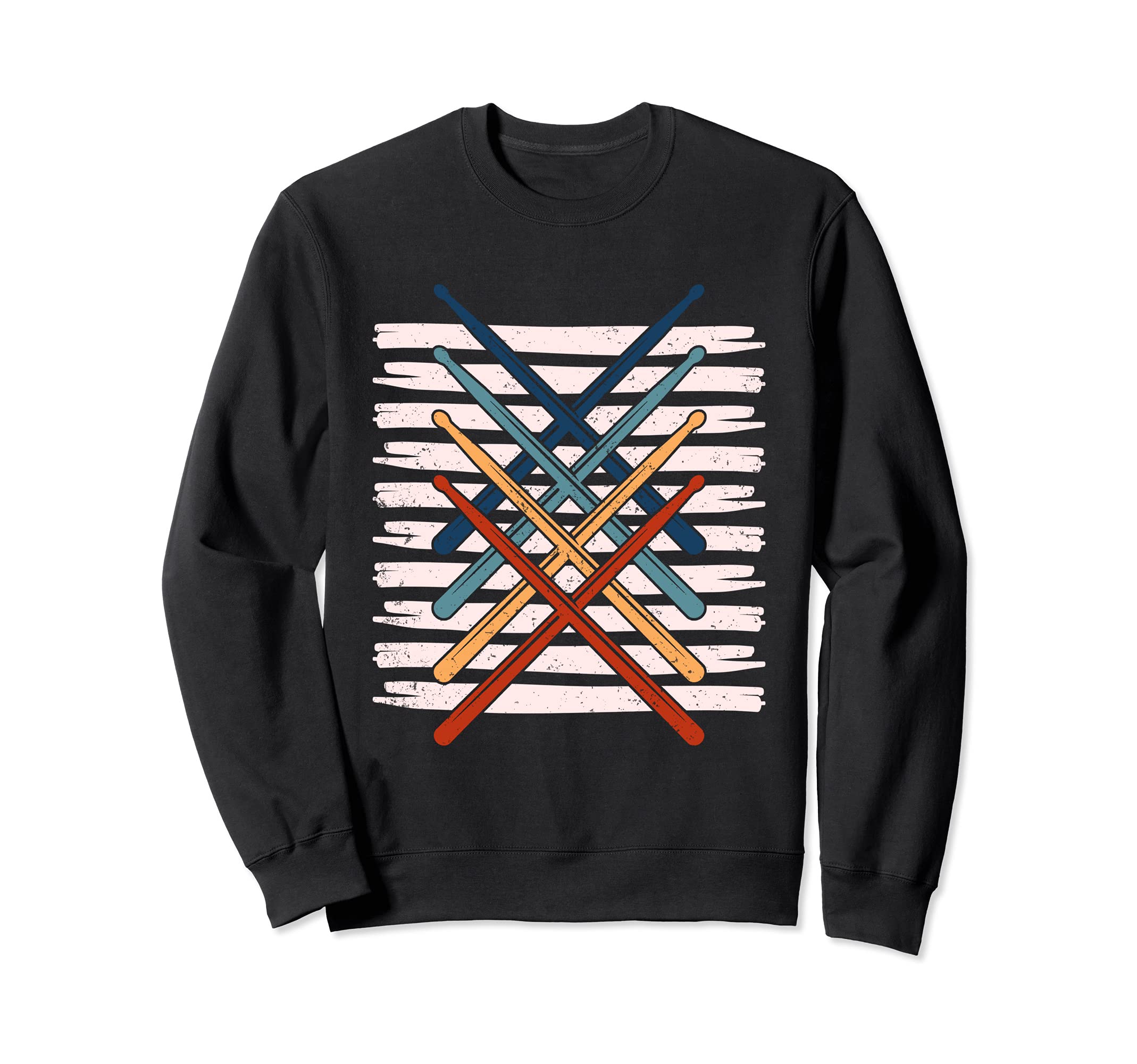 Retro Drumsticks Percussion Music Drums Player Drummer Drums Sweatshirt