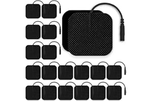 ANRLAFIE TENS Unit Electrode Pads TENS Unit Replacement Pads TENS Pads Replacement Electrodes for TENS Unit Pads Replacement TENS Replacement Pads Compatible with AUVON TENS 7000 Replacement Pads Black