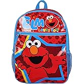 INTIMO Sesame Street Elmo Loves You Star Dual-Compartment Front Pocket Backpack Bag