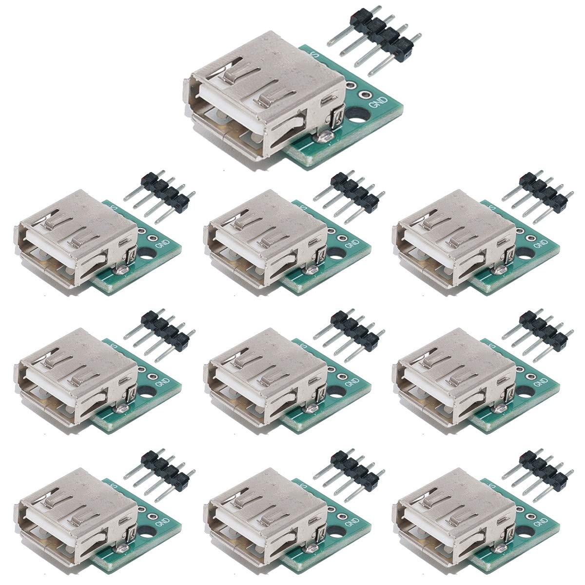 YOUMILE 10Pcs DIY Male Connector/MINI MICRO USB to DIP Adapter 2.54mm 5pin Female Connector B Type USB2.0 Female PCB Converter USB 3.0 — image 1