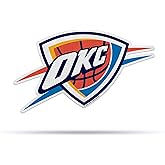 Rico Industries NBA Oklahoma City Thunder NBA Primary Logo Shape Cut Pennant, Team color, Item footprint: 18' x 18'