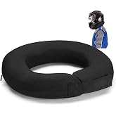 Briwooody Racing Neck Brace Helmet Support Collar,Black | 360 Degree Tapered, Neck Brace with Hook and Loop Fastener, for Motorcycle Racing Helmet Neck Protection