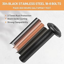 Krysay M6 x 45mm 30Pcs Flat Head Hex Socket Cap