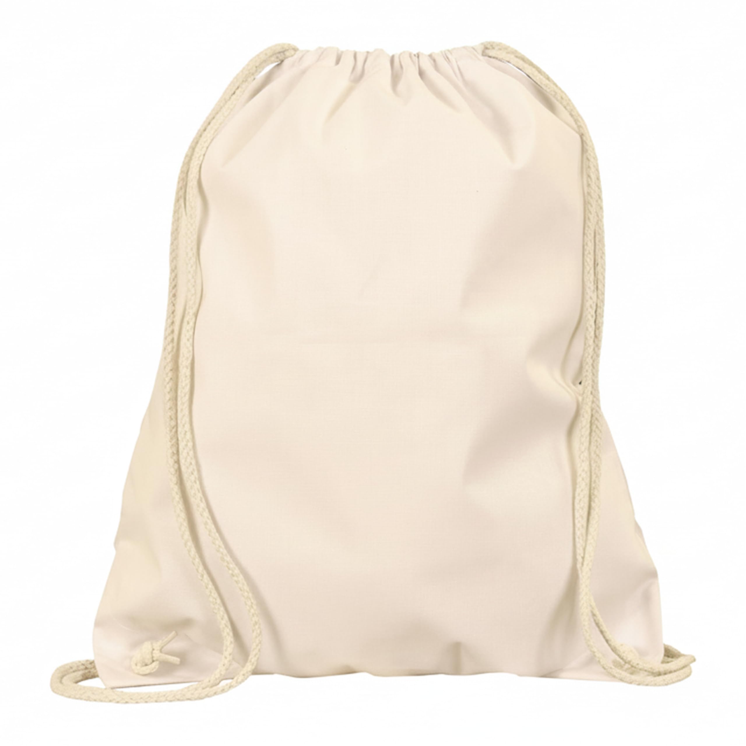 Veproli Cotton Gym Bag Backpack, Unisex, One Size, Natural