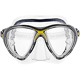 Cressi Scuba Diving Masks with Inclined Tear Drop Lenses for More Downward Visibility , Air and Eyes Evolution: Made in Italy