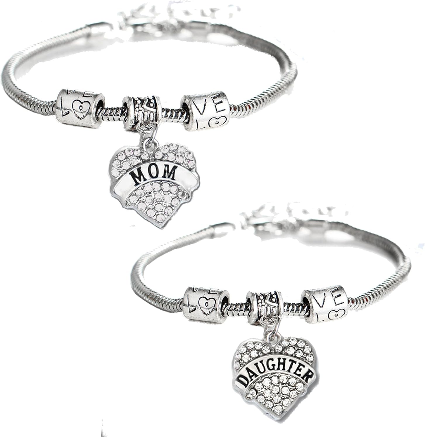 mom and daughter charm bracelets