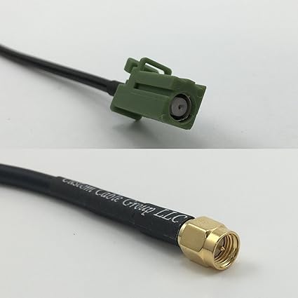 15 feet RG174 Avic Green Pioneer Jack to SMA MALE Pigtail Jumper RF coaxial cable 50