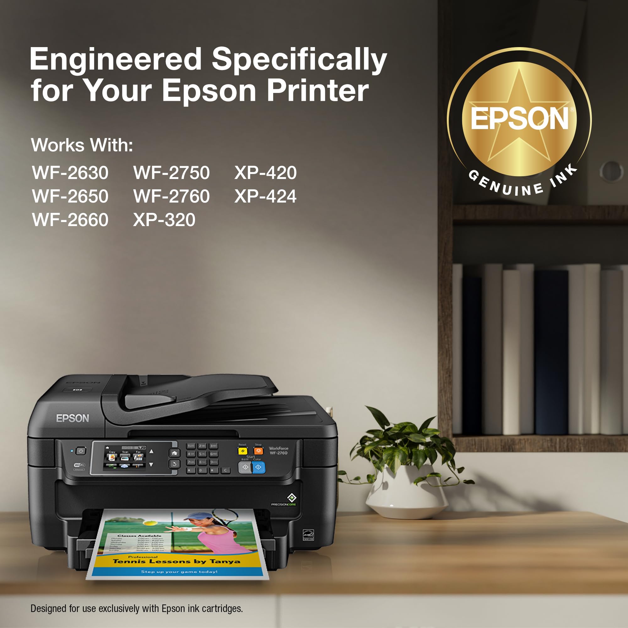 EPSON 220 DURABrite Ultra Ink Standard Capacity Black Cartridge (T220120-S) Works with WorkForce WF-2630, WF-2650, WF-2660, WF-2750, WF-2760, Expression XP-320, XP-420, XP-424