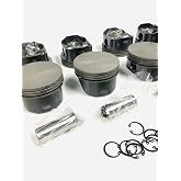 Hypereutectic Flat Top Pistons &amp; Rings Kit compatible with 1999-2008 GM LS 4.8L &amp; 5.3L Engines GEN III &amp; IV. Click size needed before adding to cart. (STD 3.780" Bore diameter)