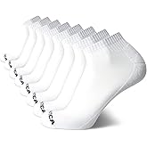 Nautica Mens Quarter Socks - 8 Pack Soft Cushioned Athletic Stretch Performance High Quarter Cut Ankle Socks for Men