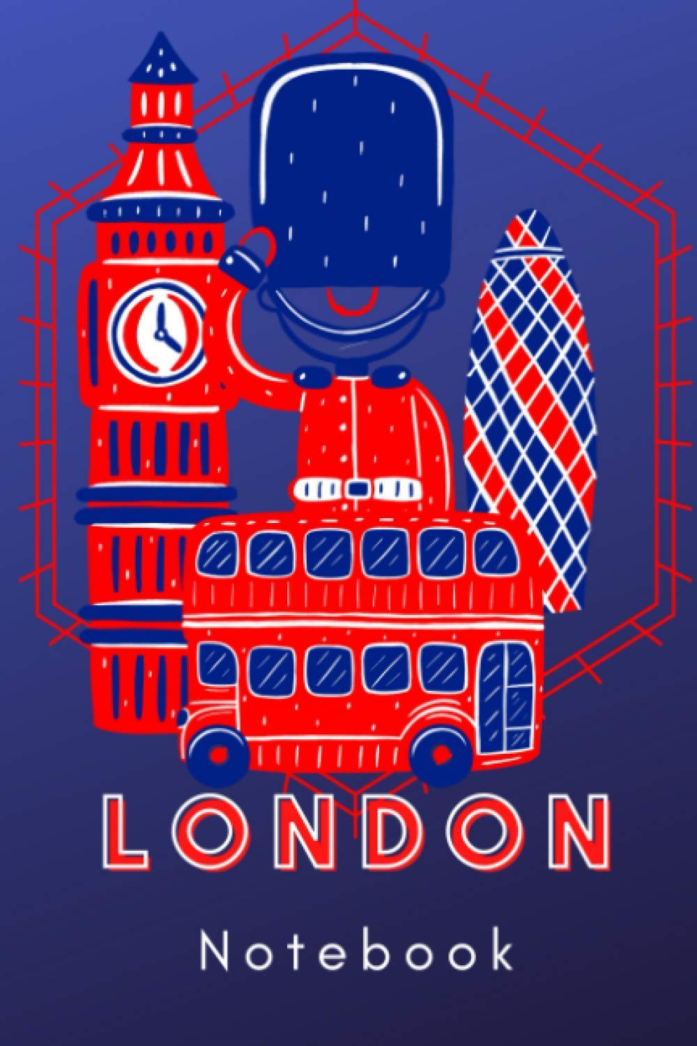 London Notebook: 120 paged Lined notebook journal Perfectly sized at 6" x 9" for all lovers of England's Capital City