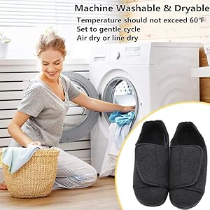 mens adjustable slippers for swollen feet