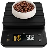 Greater Goods Coffee Scale with Timer, 0.1g Precision for Espresso &amp; Matcha | Digital Pour-Over Scale with Waterproof Silicone Cover, Backlit Display &amp; 6.6lb Capacity for Chemex, V60, Drip (Onyx Black)