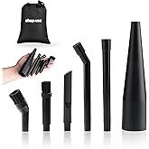 Shop-Vac Micro Cleaning Nozzle Kit, 1-1/4" Vacuum Attachments, 6 Pieces | Detailed-Cleaning Attachments for Compact Wet Dry Shop Vacuum, Storage Bag Included