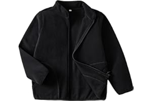 EIGIOO Toddler Fleece Jacket Kids Lightweight Outerwear Boys Girls Long Sleeve Fall Spring Coat 2-12 Years