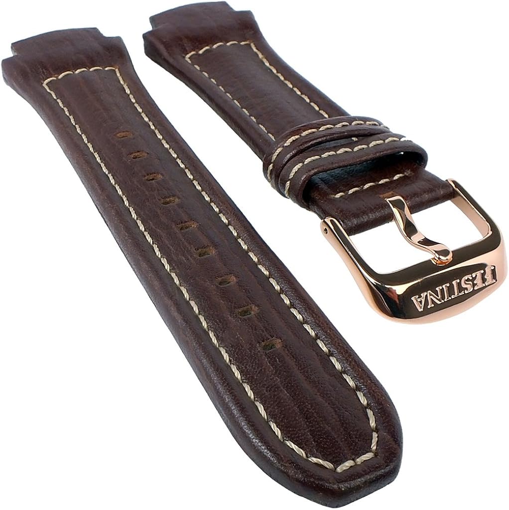 Festina Replacement Watch Strap Leather Band 21 mm Dark Brown F16357/2 Band F16357/* Amazon.co