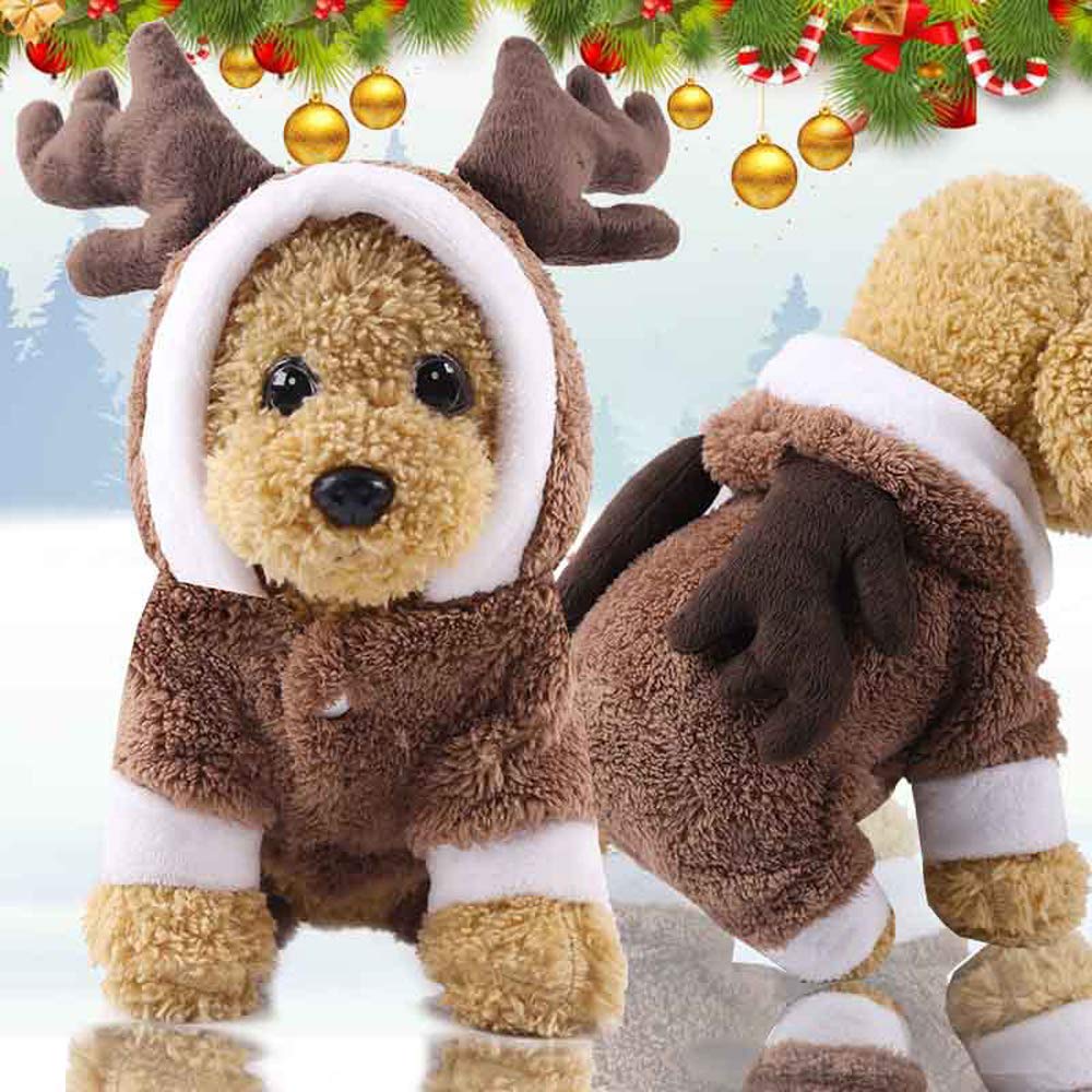 Abcsea Pet Christmas Costume, Christmas Pet Clothes, Elk pet clothes, Santa Claus Pet Costume, Pet Christmas Clothes, Dog Clothes, Elk Style - XL
