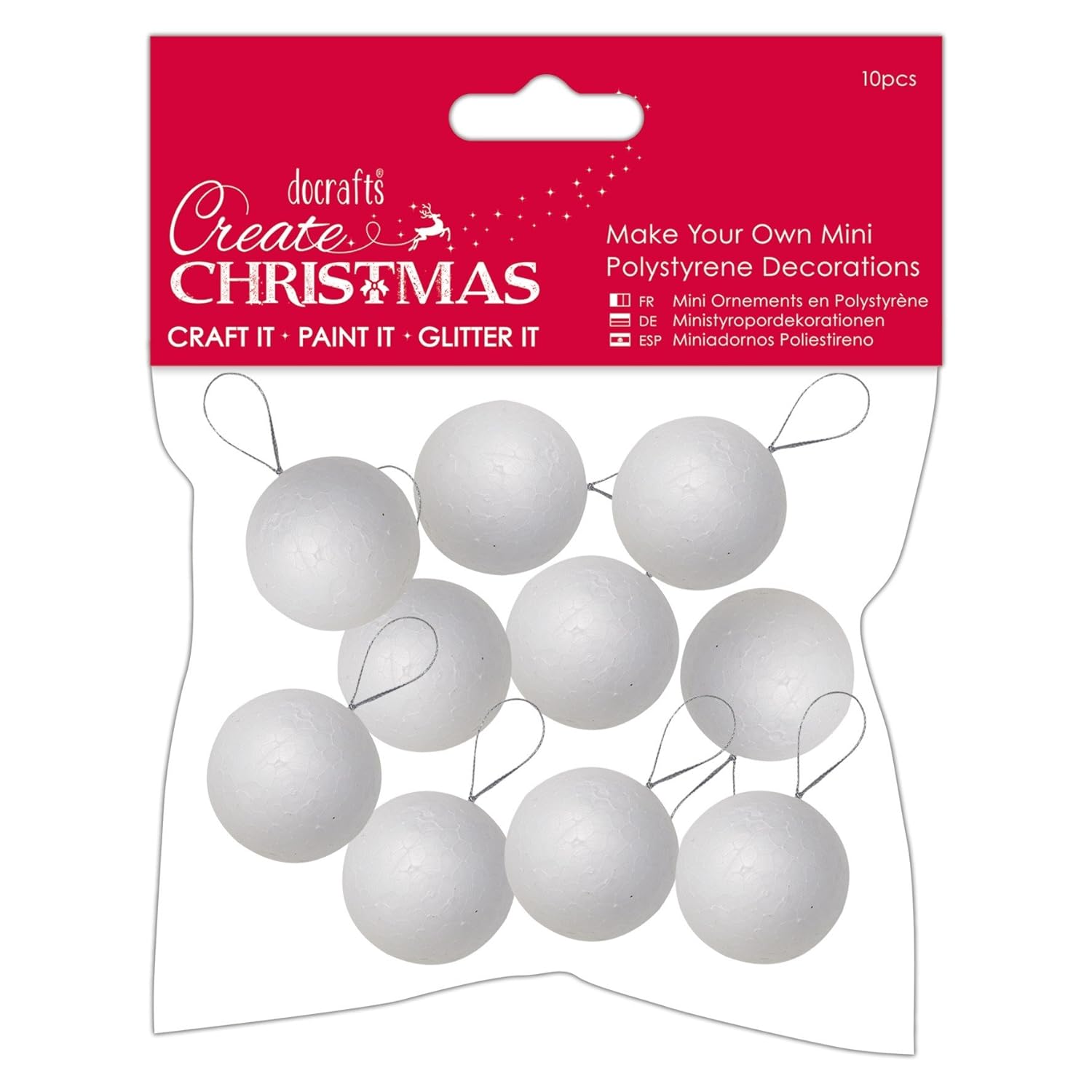 docrafts Create Christmas Make Your Own Polystyrene Bauble Decorations
