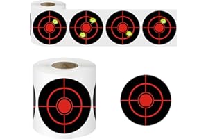 NYEONHRT Splatter Target Stickers, 250 Pcs Self Adhesive Shooting Targets with Fluorescent Yellow Impact Feedback for BB Gun,