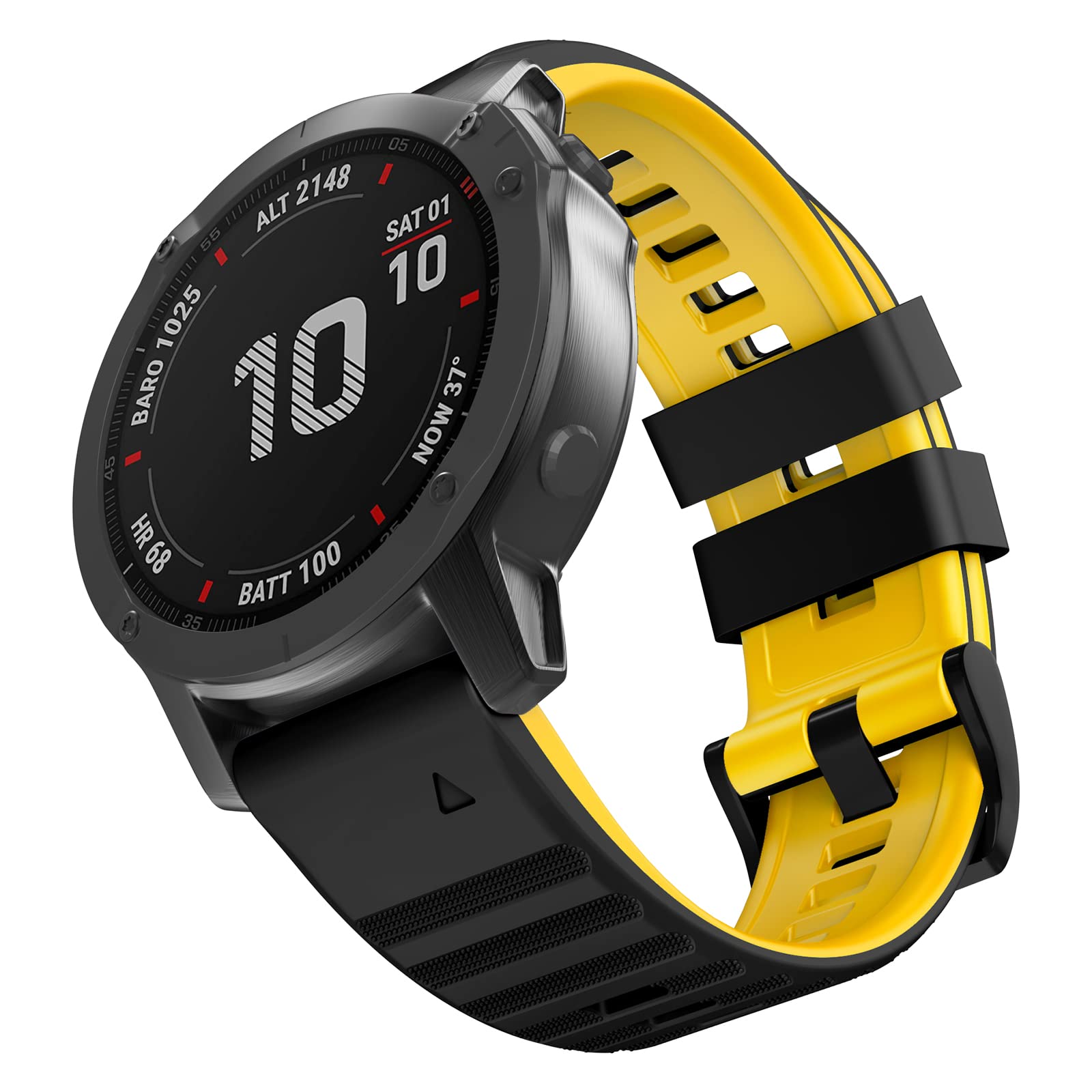 MYSNBKN Watch Strap for Garmin Fenix 7 / 6 / 5, 22mm Silicone Watch Band for Approach S60/S62, D2 Delta, EPIX 2, Forerunner 935/945 (Quick Fit)