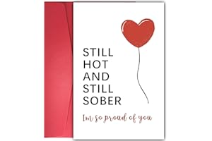 Funny Sobriety Card - Encouragement & Anniversary Card for Sobriety, Gifts for Men & Women, Friends & Family