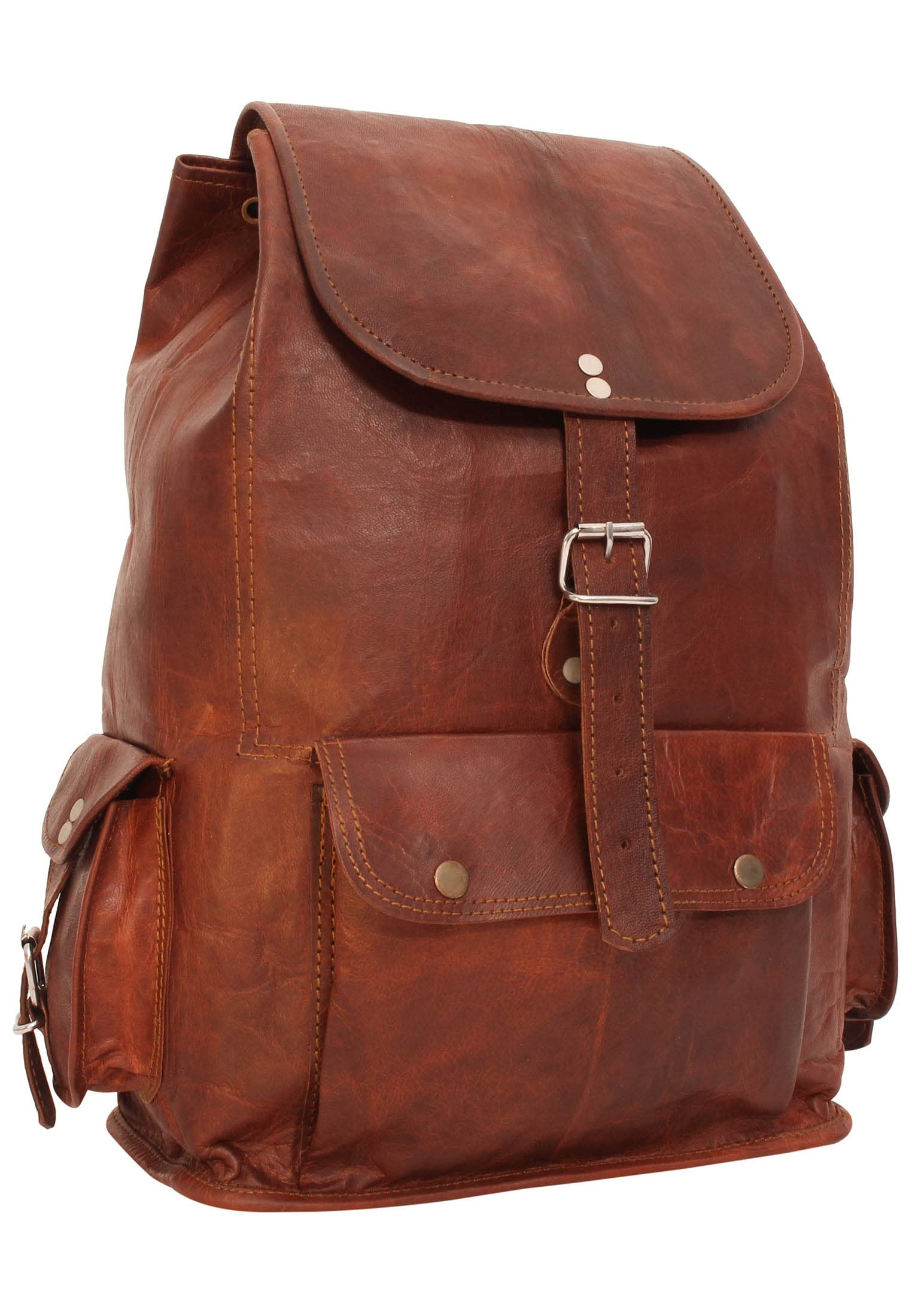 GUSTI leather backpack - Bobbie 15" casual daypacks women backpack mens rucksack roll top backpack leather laptop bag