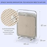 Klarstein HeatPal Marble Infrared Heater 1300W Heat Storage Quiet Elegant Silver view 6