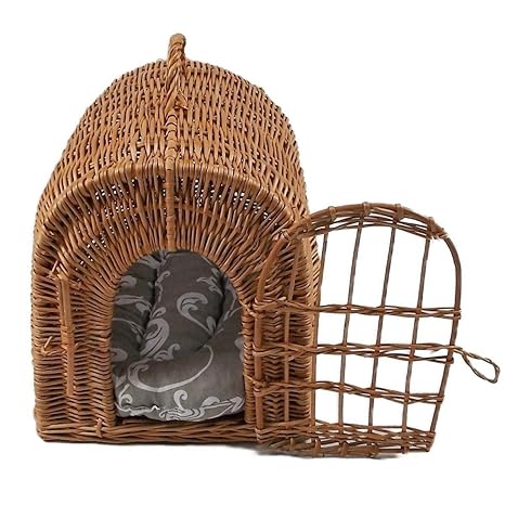 Katzenkorb/Käfig mit Kissen Klein und Groß Transportkorb Transportbox Katze Hund Korb Tierbox Weide …