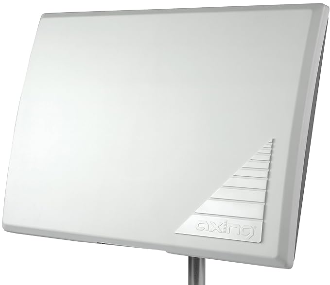 Axing TAA 3-10 aktive Außen-/Zimmer Antenne für DVB-T2 HD DAB+ UKW mit Verstärker weiß