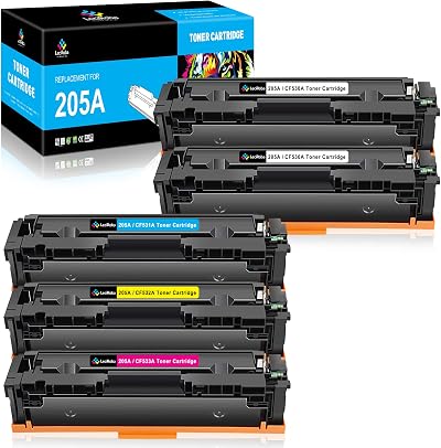 LeciRoba 205A Toner Cartridges 5 Pack Black Cyan Magenta Yellow for HP M180