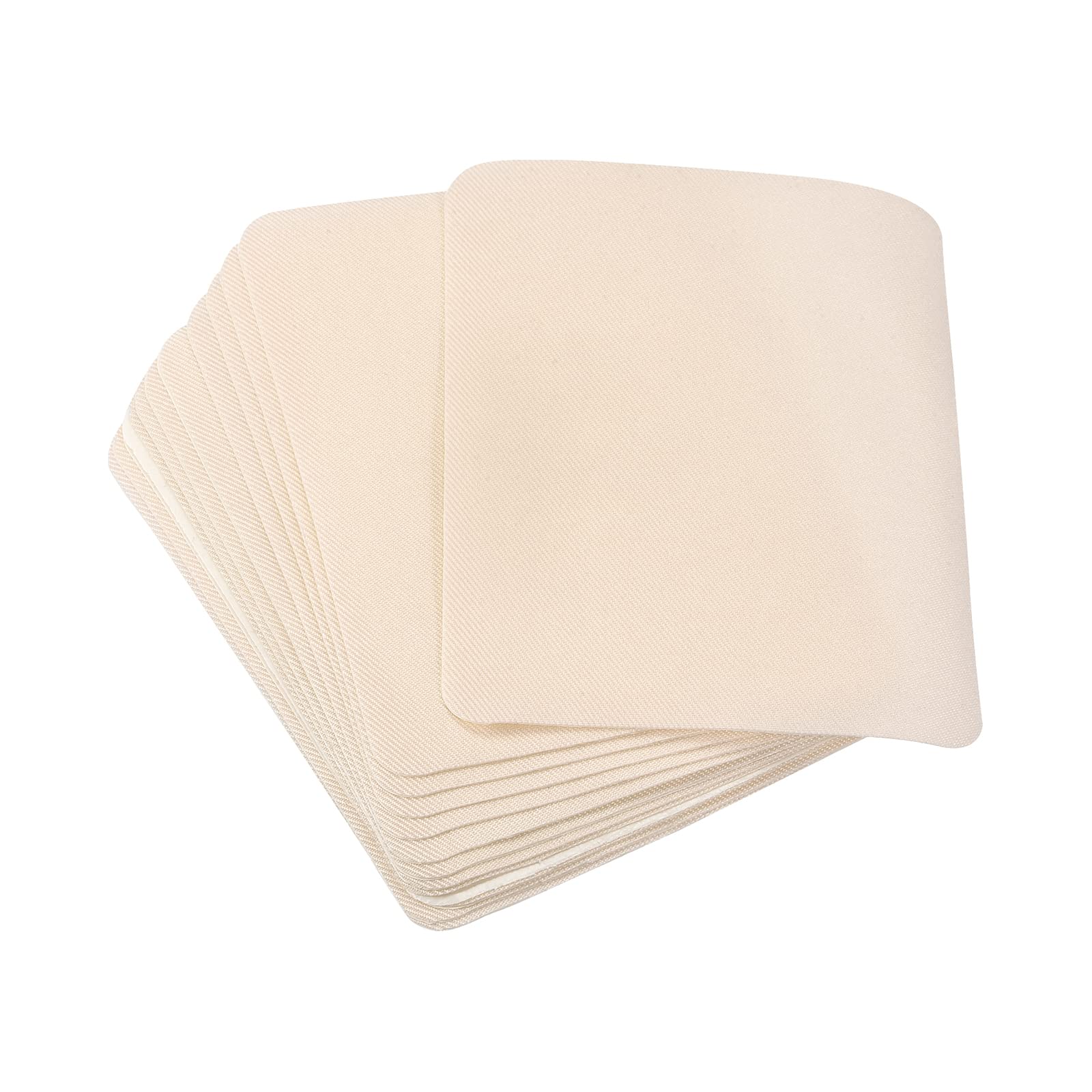 Photo 1 of MECCANIXITY 12Pcs Iron on Patches for Clothing Repair Fabric Repair Patches Iron-On Mending Fabric Beige 4.9"x3.7" for Clothes, Pants, Bags Hole Repairing and Decoration
