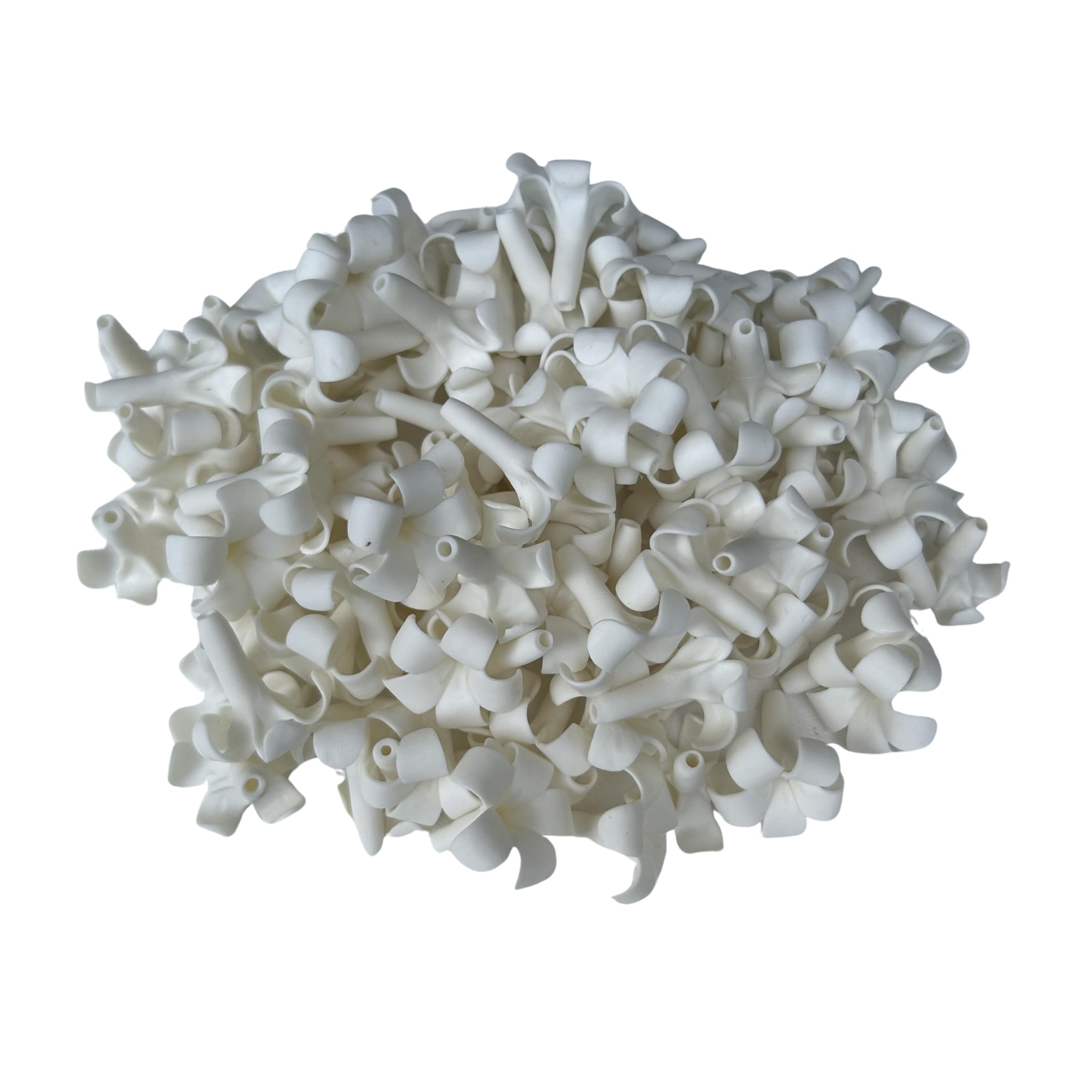 Photo 1 of 100 PCS Small Puakenikeni Clay Beads (02) for Jewelry Making DIY Craft Supplies (White)