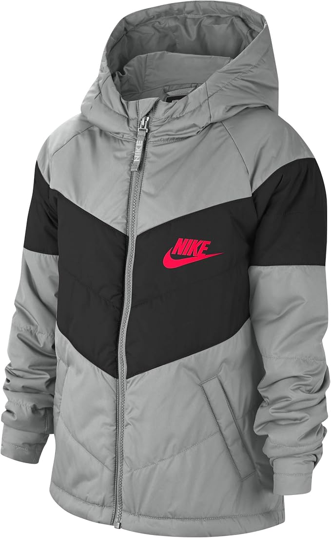 Nike Boys' Jacket Synthetic-Fill Grey cod CU9157-077 - Grey - XL ...