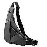 Small Sling Shoulder Crossbody Bag Men Women, Lightweight Anti-theft One Strap Casual Chest Bag Slim Backpack for Outdoor Walking Trip Hiking Biking Grey