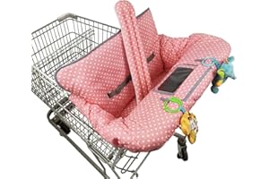 ICOPUCA Shopping Cart Cover, 2 in 1 cart Cover for Babies N high Chair Cover, Padded Grocery cart Cover for Baby Girl boy, wi