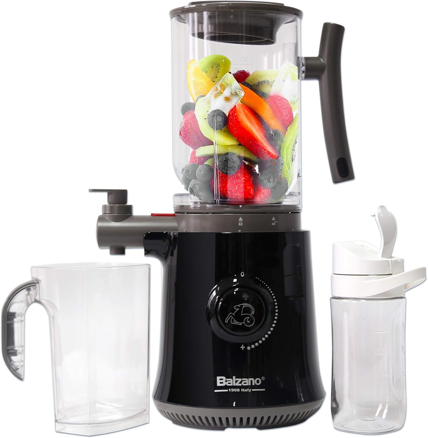 Balzano Yoga Blender/Smoothie Maker/Juicer/Soup Maker with Auto Seed Saperation and Immunity Booster - Black, compact