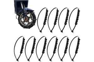 10pcs Winter Non-Slip Snow Chains for Motorcycles Universal Snow Chains Emergency Tire Chains for Motorcycles Bicycles E-Bike